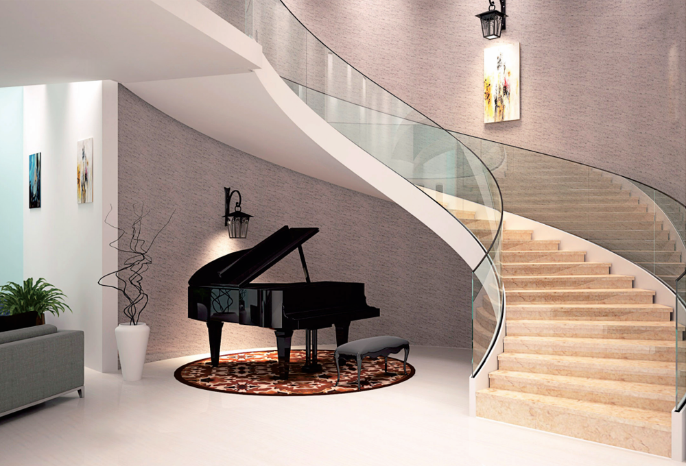 弧形樓梯始終是優(yōu)雅設計的焦點