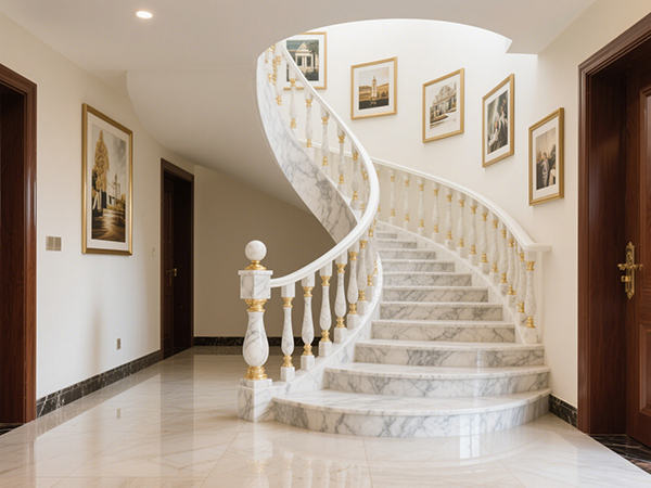 農村自建房旋轉樓梯裝修效果