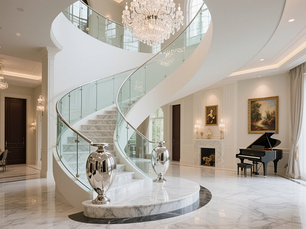 別墅樓梯定制:大尺寸與異形設計的實用美學