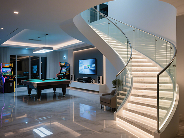 別墅樓梯定制:大尺寸與異形設計的實用美學