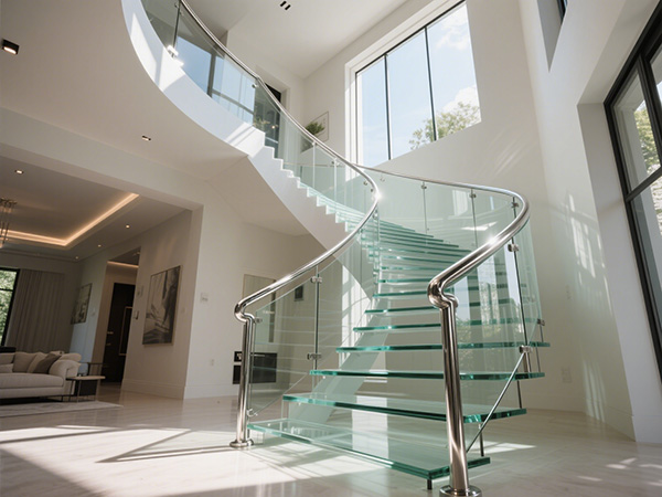 不銹鋼玻璃旋轉樓梯定制全解析